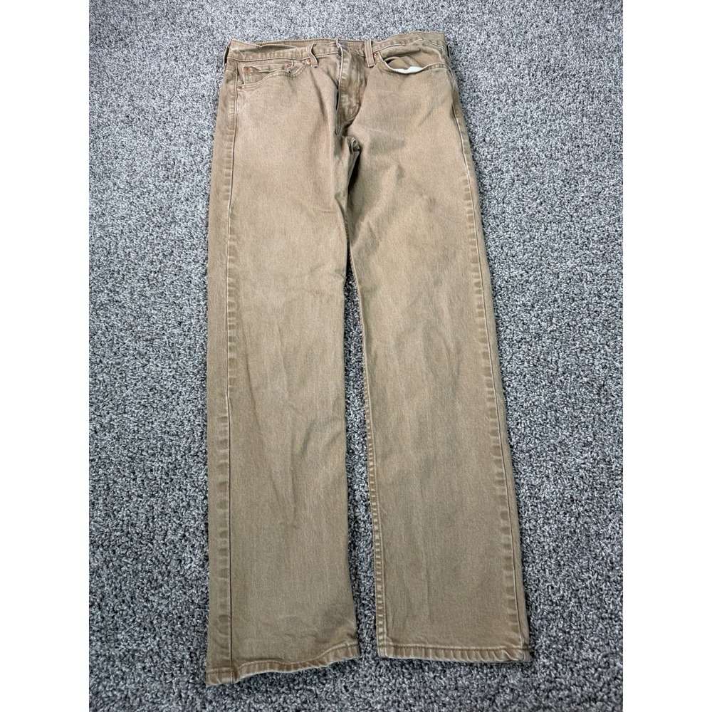 Levis 502 Slim Tapered Fit Jeans Men's Size 34X34 Beige